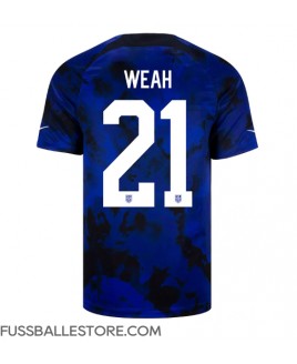Günstige Vereinigte Staaten Timothy Weah #21 Auswärtstrikot WM 2022 Kurzarm